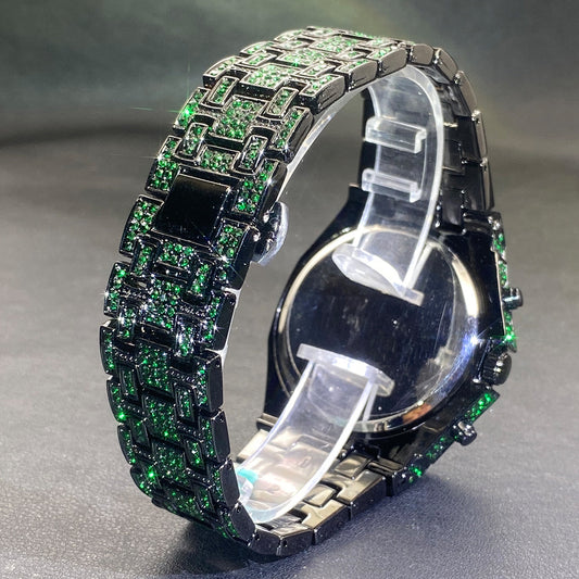 Green luminous waterproof men's quartz watch